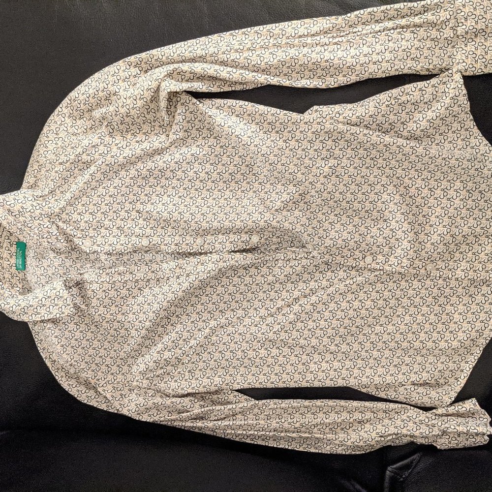 cotton shirt with letter print, size S